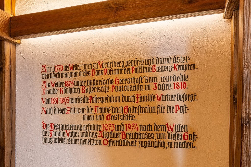 Historie, Bild von Malerei im Gasthaus zur Traube